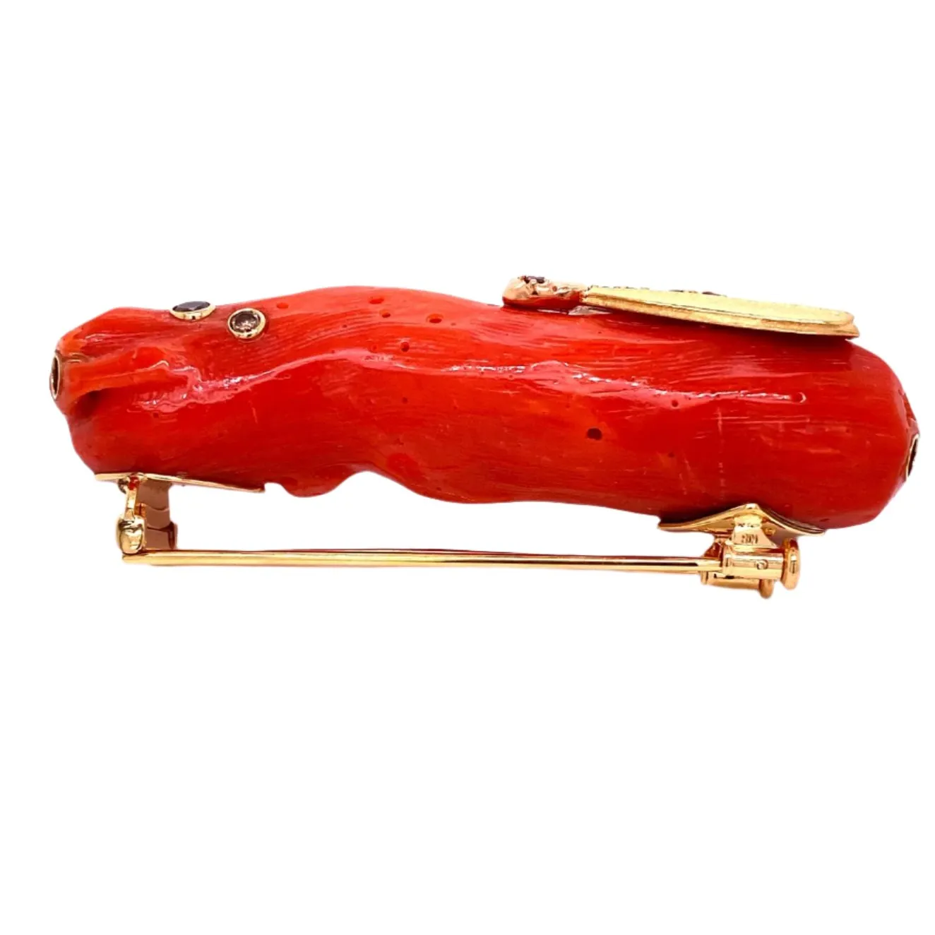 Coral Brooch