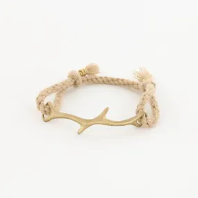 Coral Drift Rope Bracelet In Matte Brass