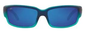 Costa Del Mar Caballito Matte Caribbean Fade Frame - Blue Mirror 580 Plastic Lens - Polarized Sunglasses