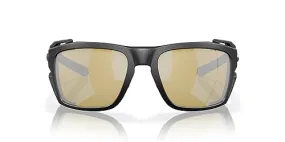 Costa Del Mar Men's King Tide 8 Polarized Rectangular Sunglasses, Black Pearl/Sunrise Silver Mirrored 580G, 60 Mm