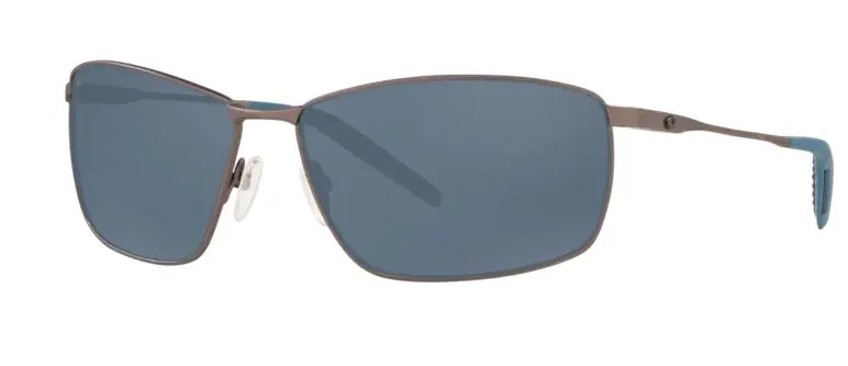 Costa Del Mar Turret Matte Dark Gunmetal Frame - Gray 580 Plastic Lens - Polarized Sunglasses