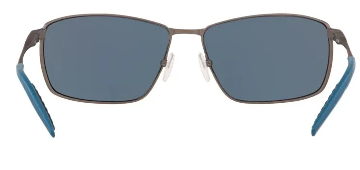 Costa Del Mar Turret Matte Dark Gunmetal Frame - Gray 580 Plastic Lens - Polarized Sunglasses
