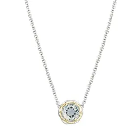 Crescent Station Necklace featuring Prasiolite