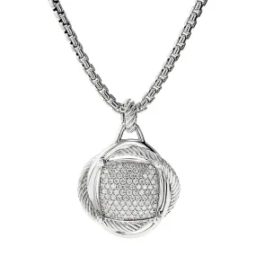 David Yurman Infinity Pendant Necklace with Pave Diamonds