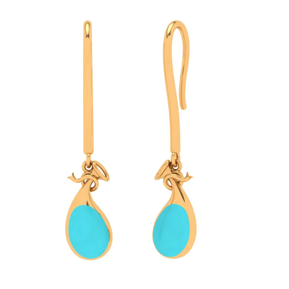 Delectable Hook Type 18k Gold Drop Earrings