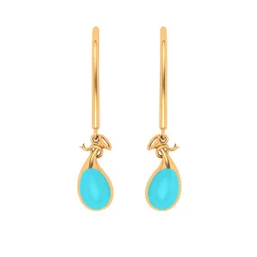 Delectable Hook Type 18k Gold Drop Earrings