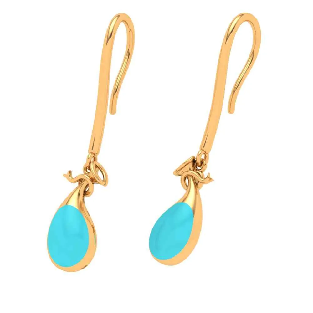 Delectable Hook Type 18k Gold Drop Earrings
