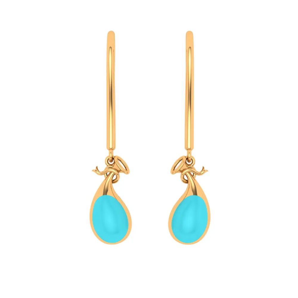 Delectable Hook Type 18k Gold Drop Earrings
