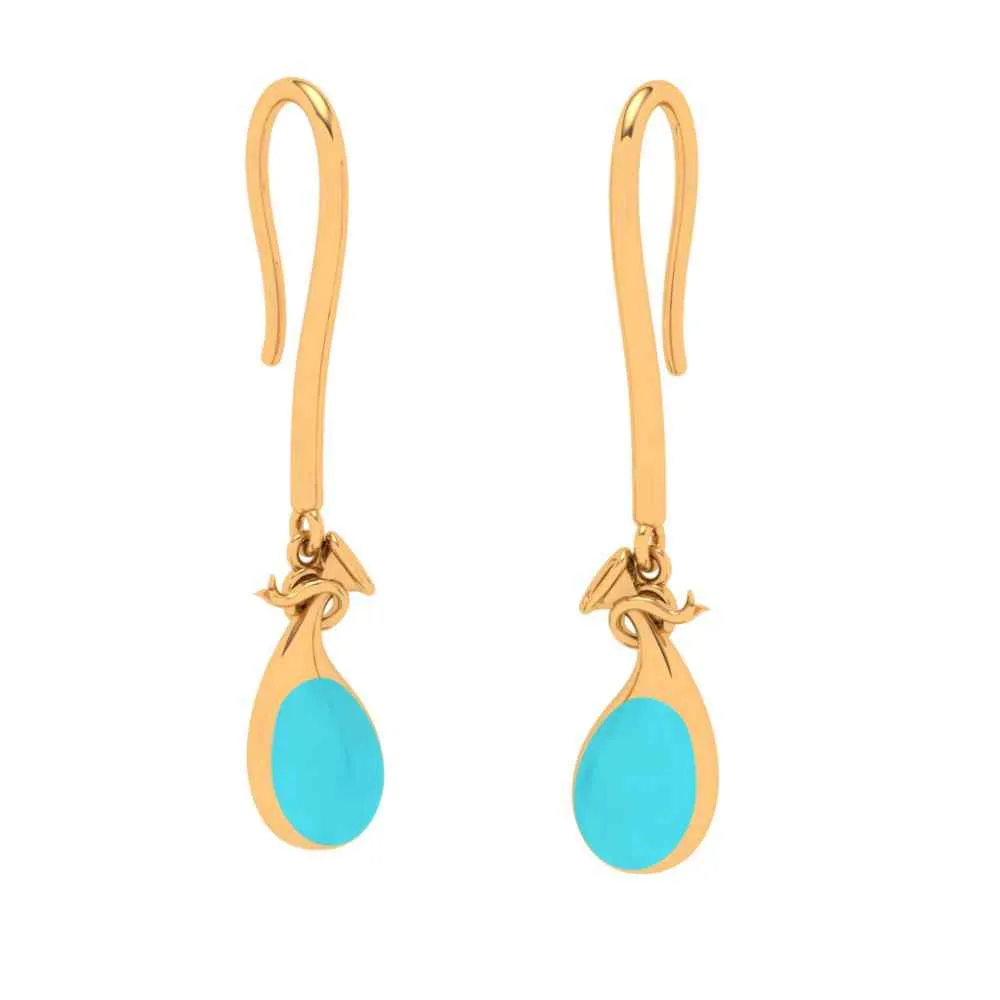 Delectable Hook Type 18k Gold Drop Earrings
