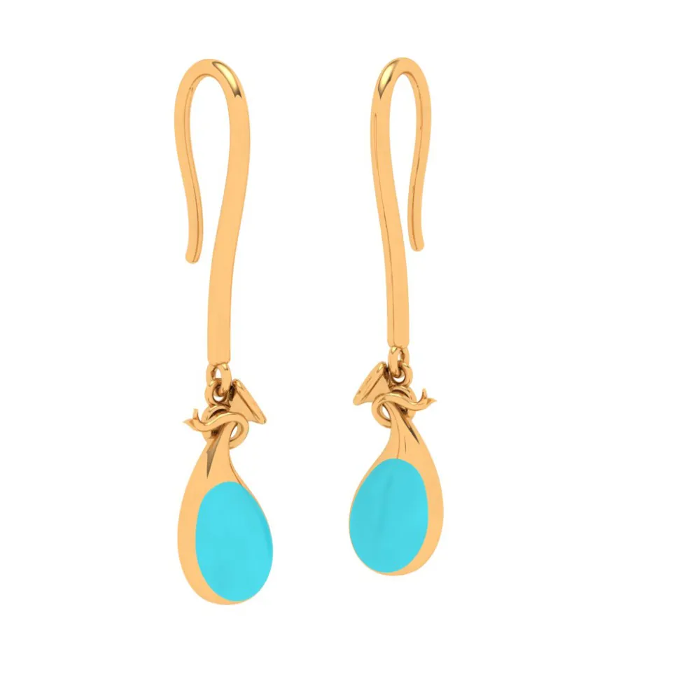 Delectable Hook Type 18k Gold Drop Earrings