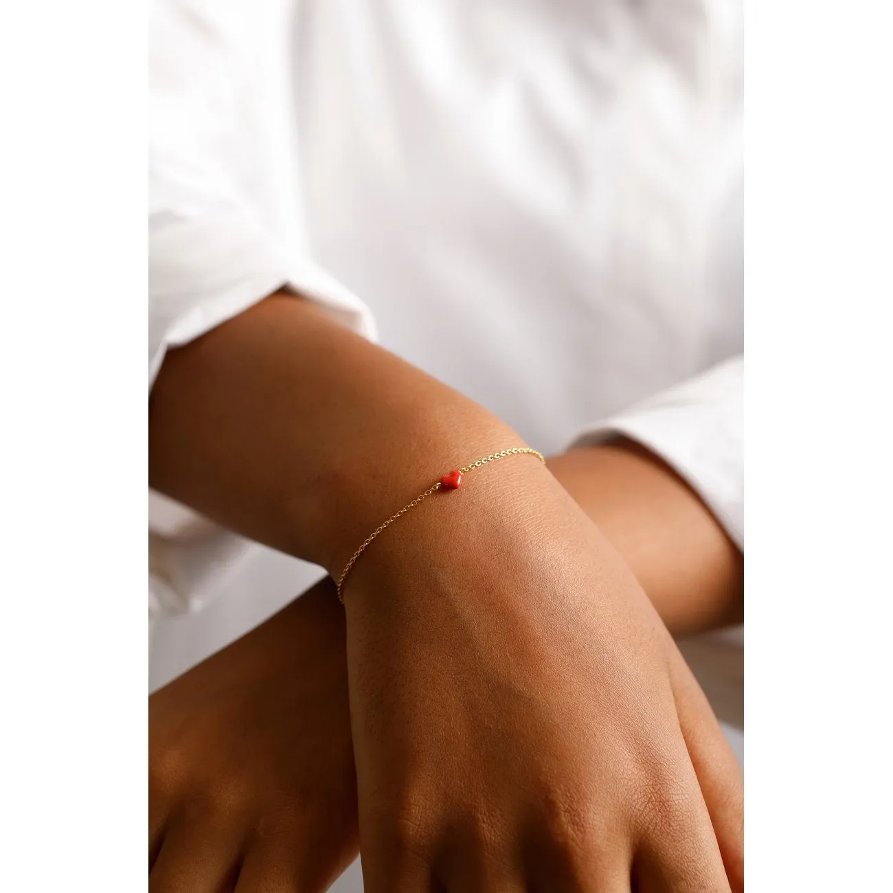 Design Letters Deep Sea Coral Little Big Love Bracelet - Goldplated