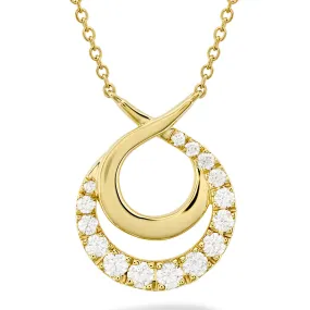 Diamond Double Circle Necklace