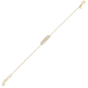 Diamond Rectangle ID Bracelet