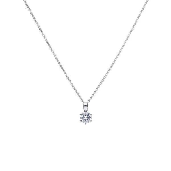 Diamonfire Round 1.00cts 6 Claw Necklace P4608
