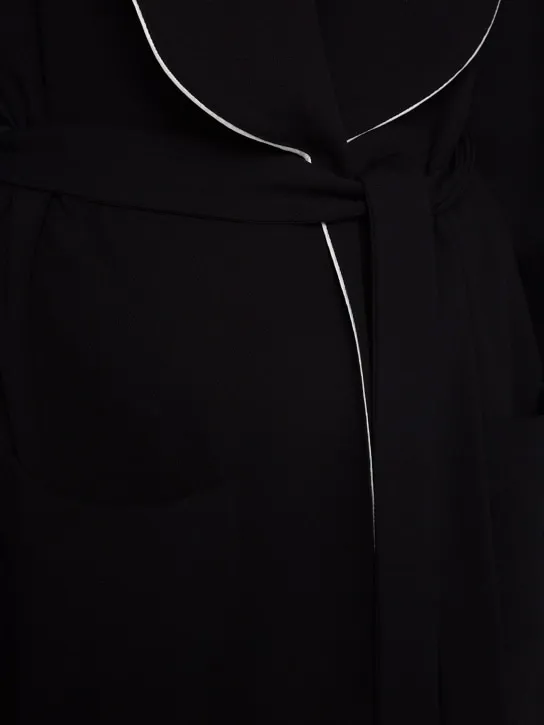 Dolce&amp;Gabbana   Wool twill belted pajama shirt 
