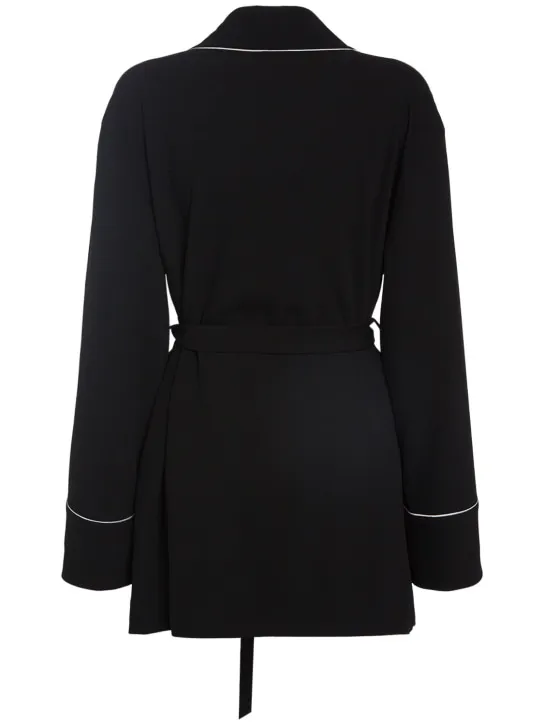 Dolce&amp;Gabbana   Wool twill belted pajama shirt 
