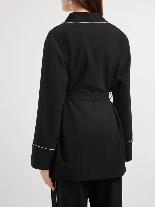 Dolce&amp;Gabbana   Wool twill belted pajama shirt 