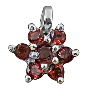 Elegant Pink Zirconia Silver Pendant - Glamorous Flower Style CZ Jewelry