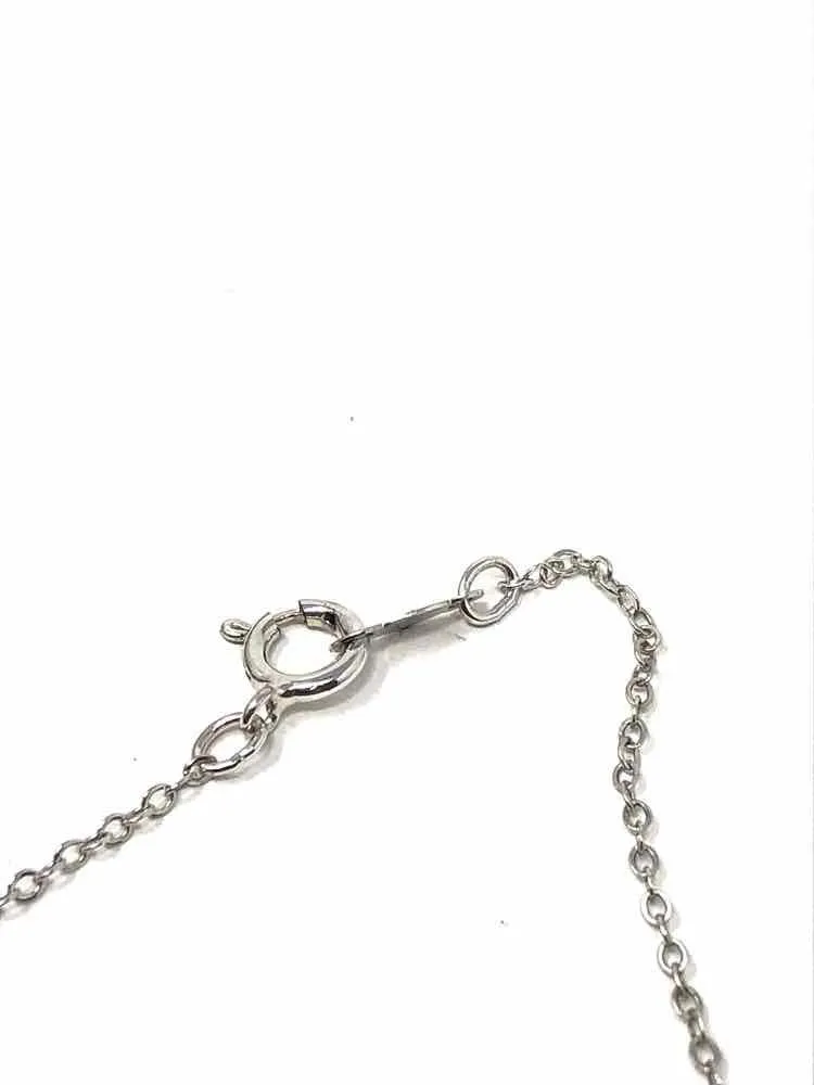 Erwin Pearl .925 Sterling Silver Heart Shape 8 in Crystal Necklace