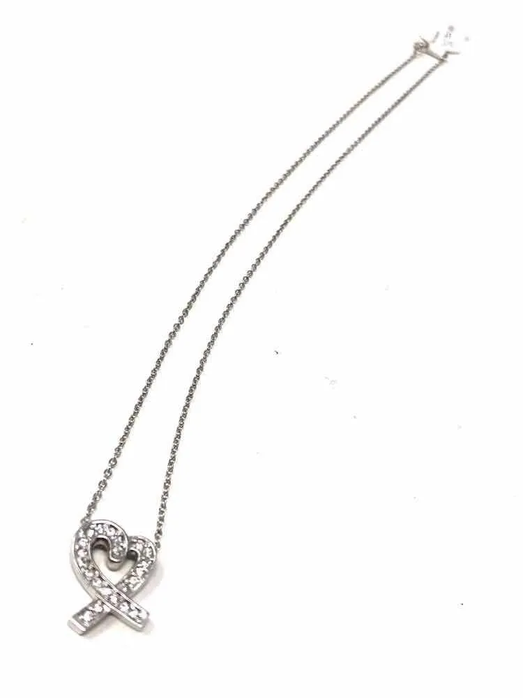 Erwin Pearl .925 Sterling Silver Heart Shape 8 in Crystal Necklace