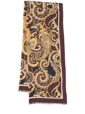 Etro   Boheme printed wool blend scarf 