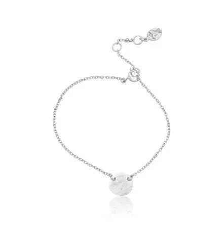 Fine Disc Bracelet, Silver