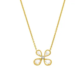 Fine Vine Rose Cut Diamond Necklace