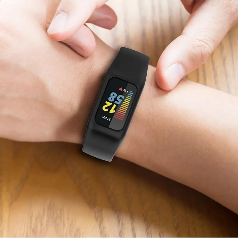 Fitbit Charge 3 simple silicone watch strap - Coral Pink