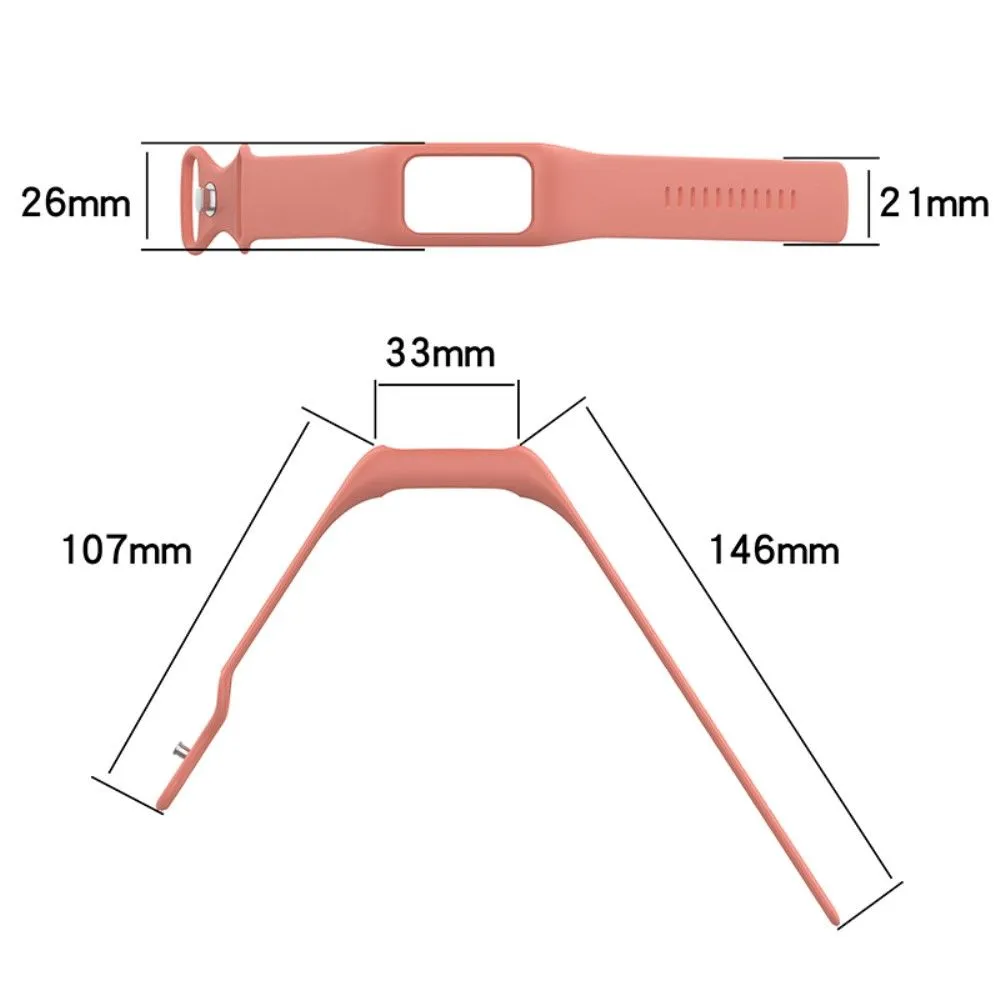 Fitbit Charge 3 simple silicone watch strap - Coral Pink