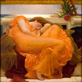 Frederic Leighton Flaming June Canvas Painting