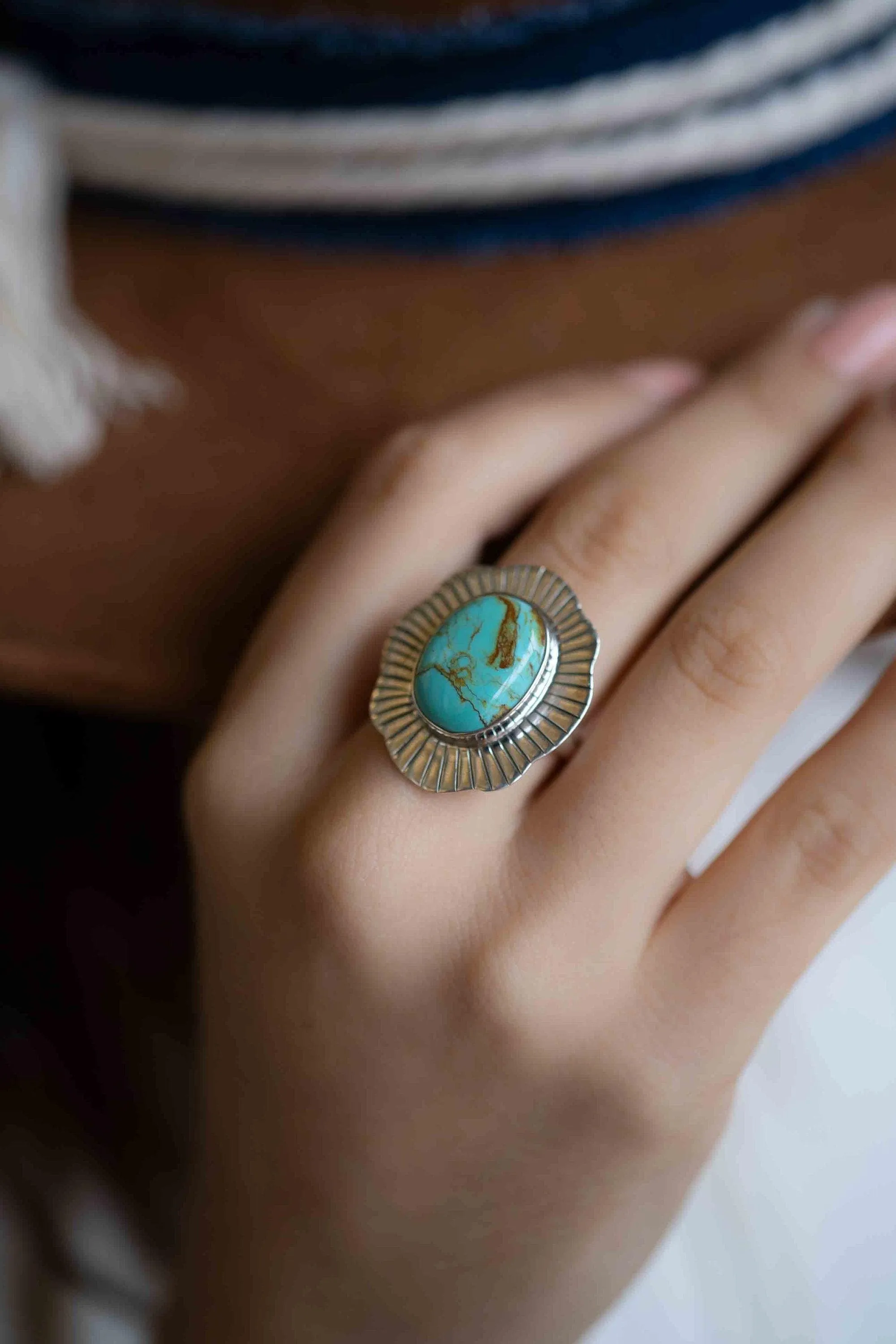 Gaby Ring ~ Turquoise ~ Sterling Silver 925 ~ MR281