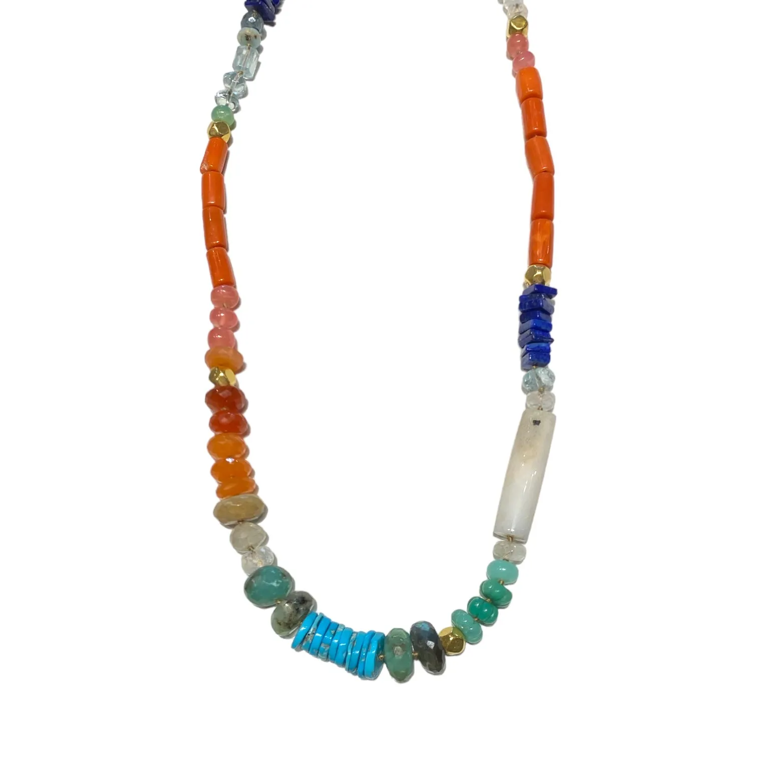 Gemstone & Gold Mix Necklace