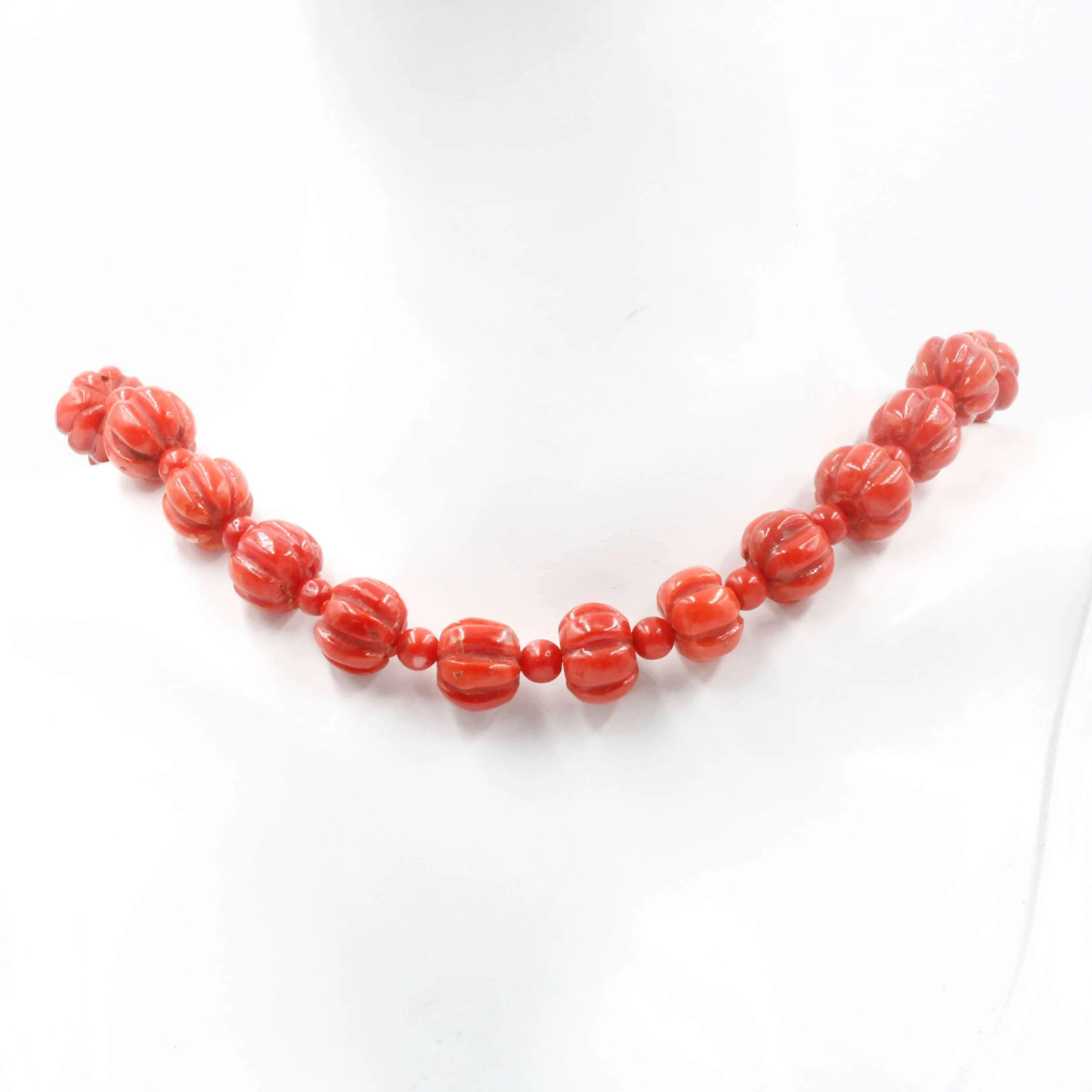 Genuine Italian Coral Beaded Strand 100% Natural Italian Coral Untreated Coral Coral Gemstone Carved Coral Natural Coral Beads SKU: 6142984