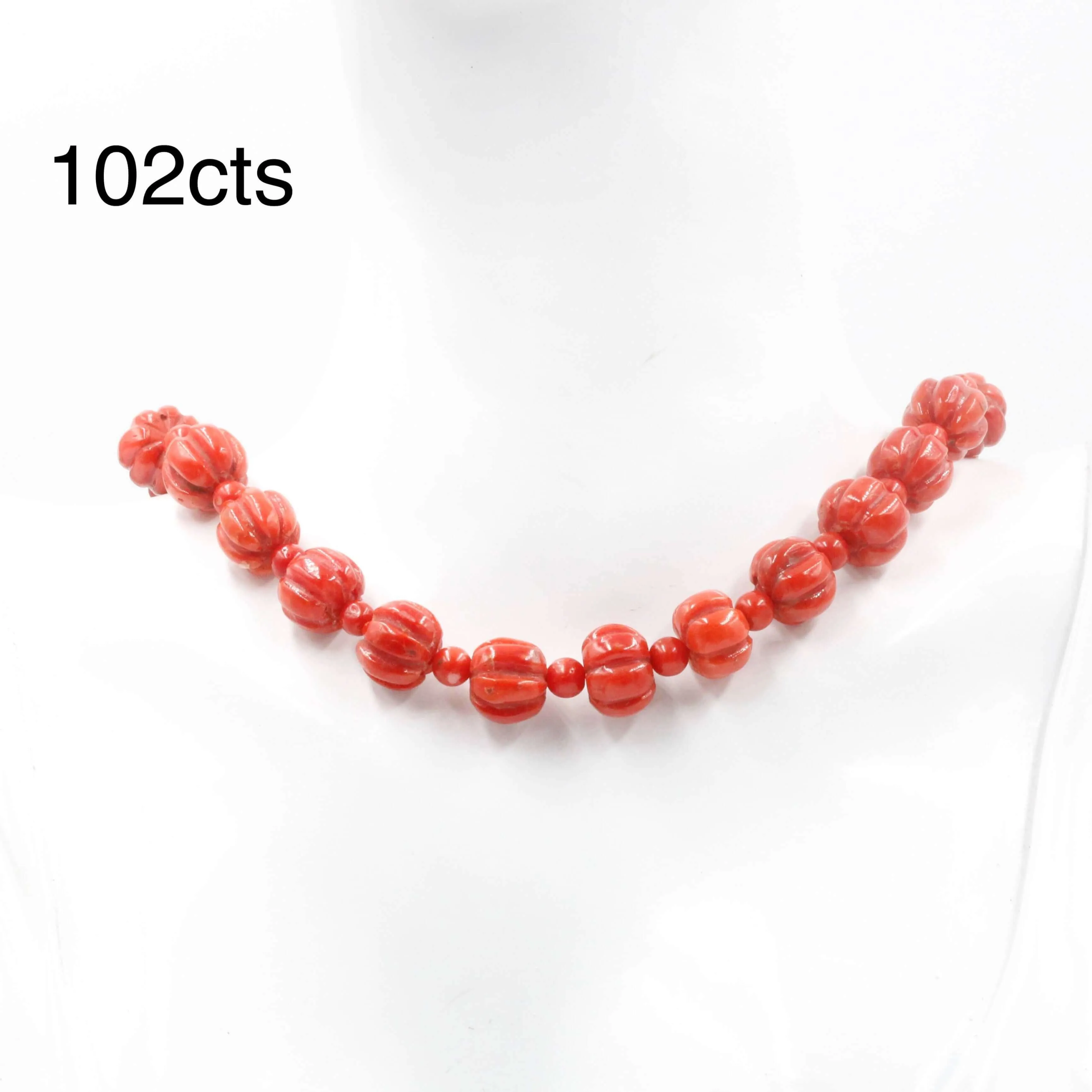 Genuine Italian Coral Beaded Strand 100% Natural Italian Coral Untreated Coral Coral Gemstone Carved Coral Natural Coral Beads SKU: 6142984