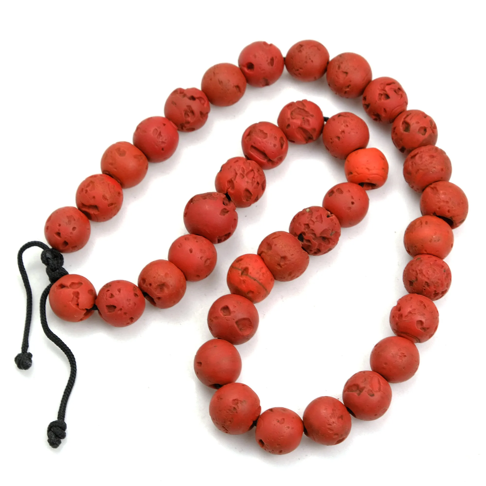Glass "Coral" Matte Bead Strand / Necklace