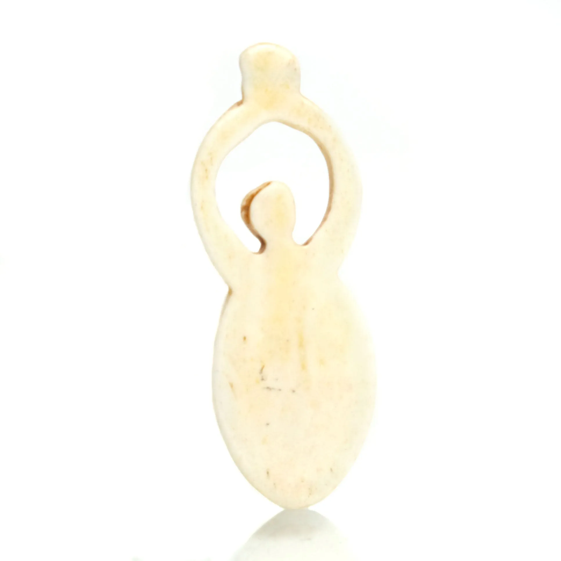 Goddess Carved Bone Pendant
