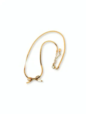 Gold Bow Choker