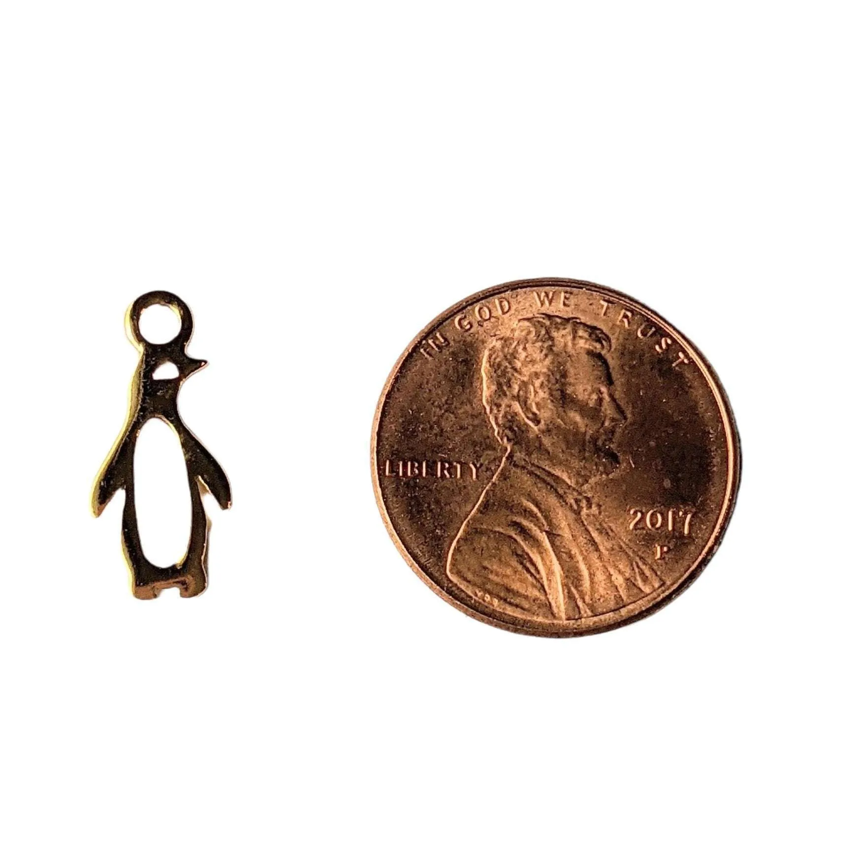 Gold Penguin Charm