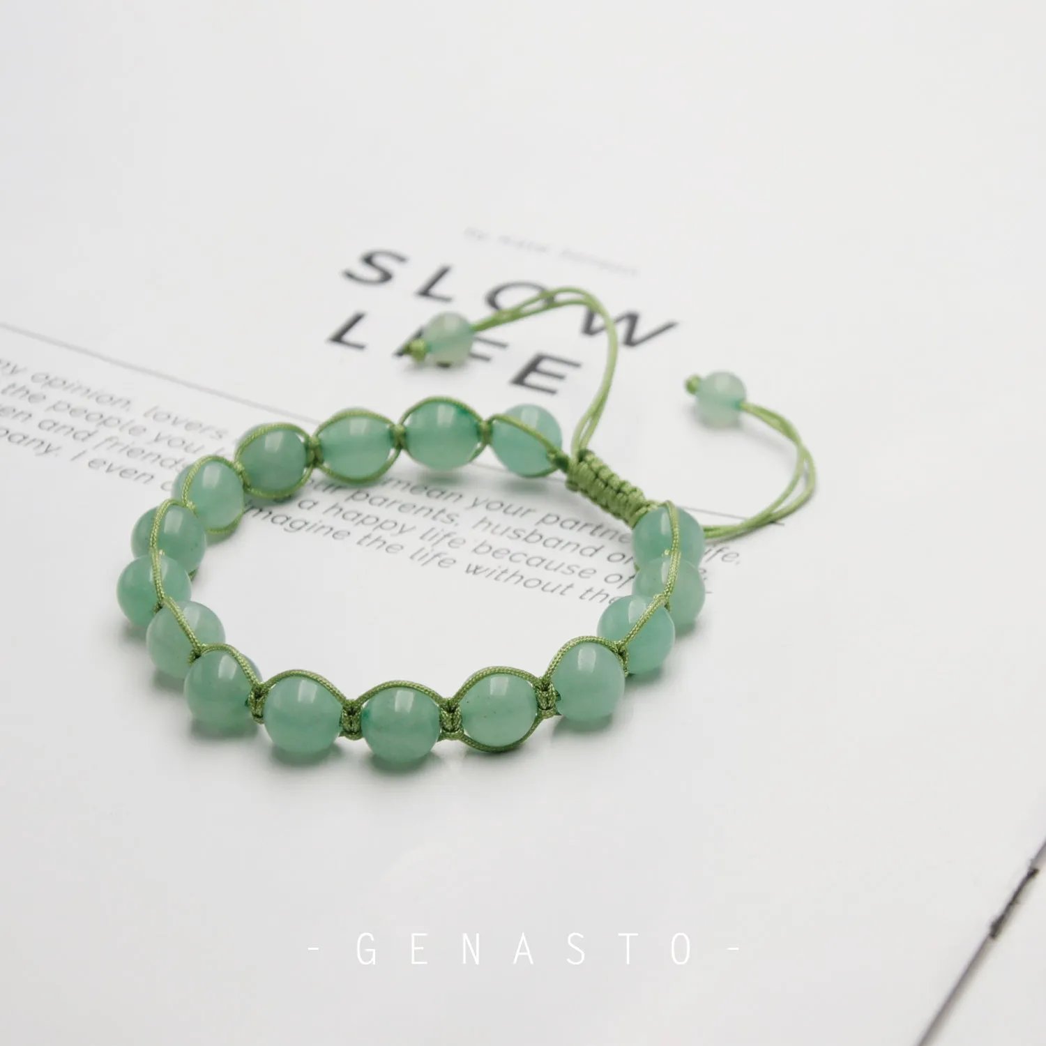 Green Aventurine Single-layer Bracelet, 8mm