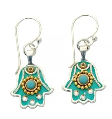 Hamsa Earrings in 9 Color Options- Small