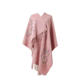 Handcrafted Su Embroidery Cashmere Scarf Luxury Gift Box 200x60cm