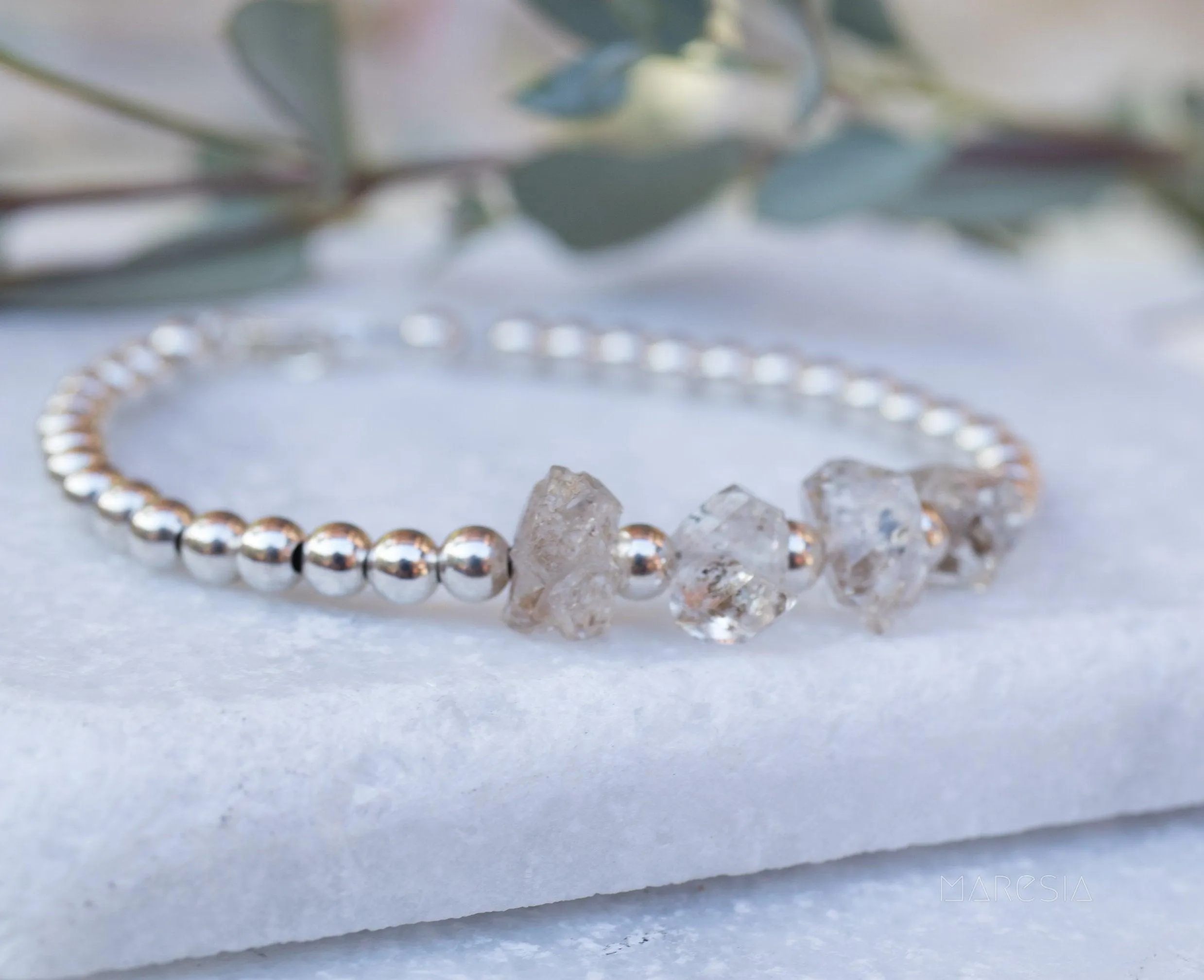 Hermiker Diamond  Bracelet ~Gold Filled or Sterling Silver 925 ~ MB007