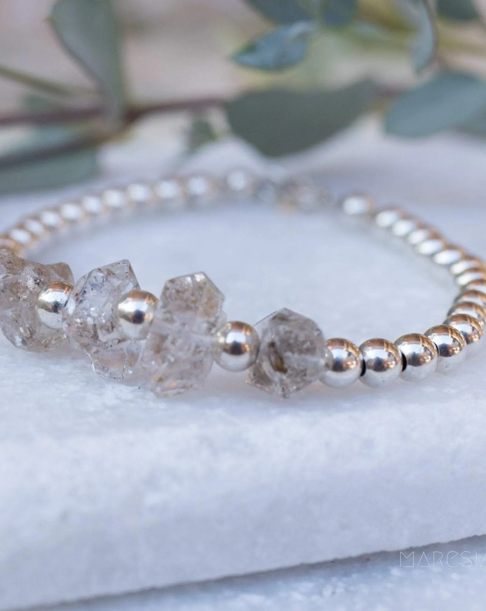 Hermiker Diamond  Bracelet ~Gold Filled or Sterling Silver 925 ~ MB007