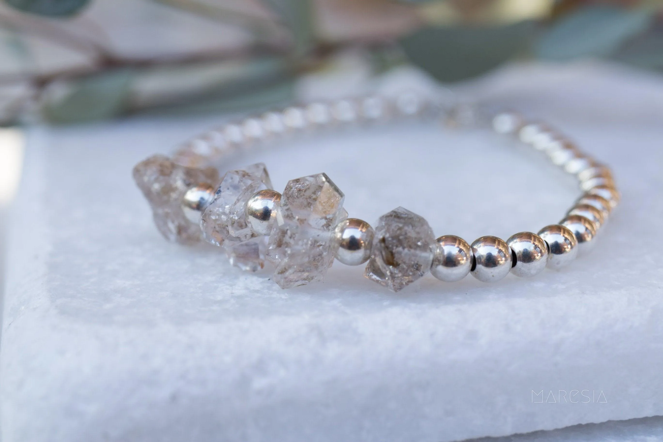 Hermiker Diamond  Bracelet ~Gold Filled or Sterling Silver 925 ~ MB007