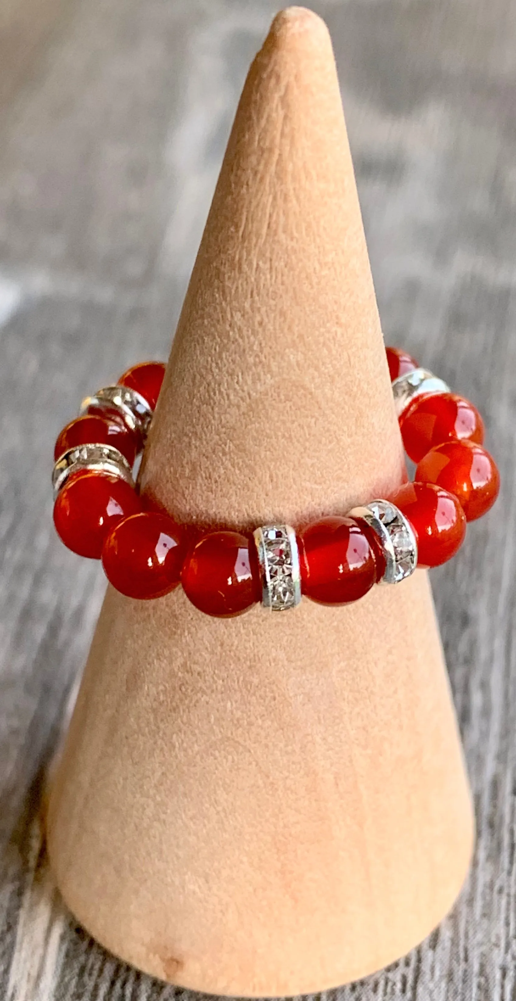 Jacinthe Handmade Carnelian Expandable Ring