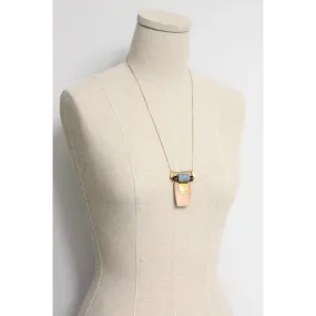 Jasper and coral pendant necklace.