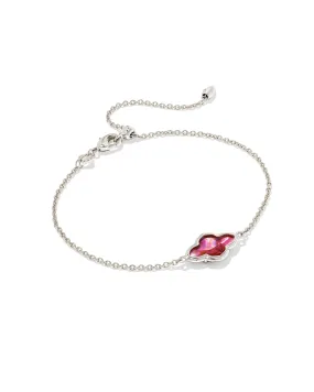 Kendra Scott Framed Abbie Delicate Chain Bracelet Silver Light Burgundy Illusion