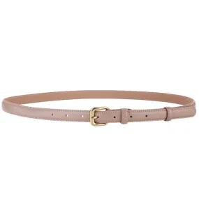 Khaki Women's Leather Belts with Gold Buckle 卡其色女士金扣皮帶 KCBELT1126