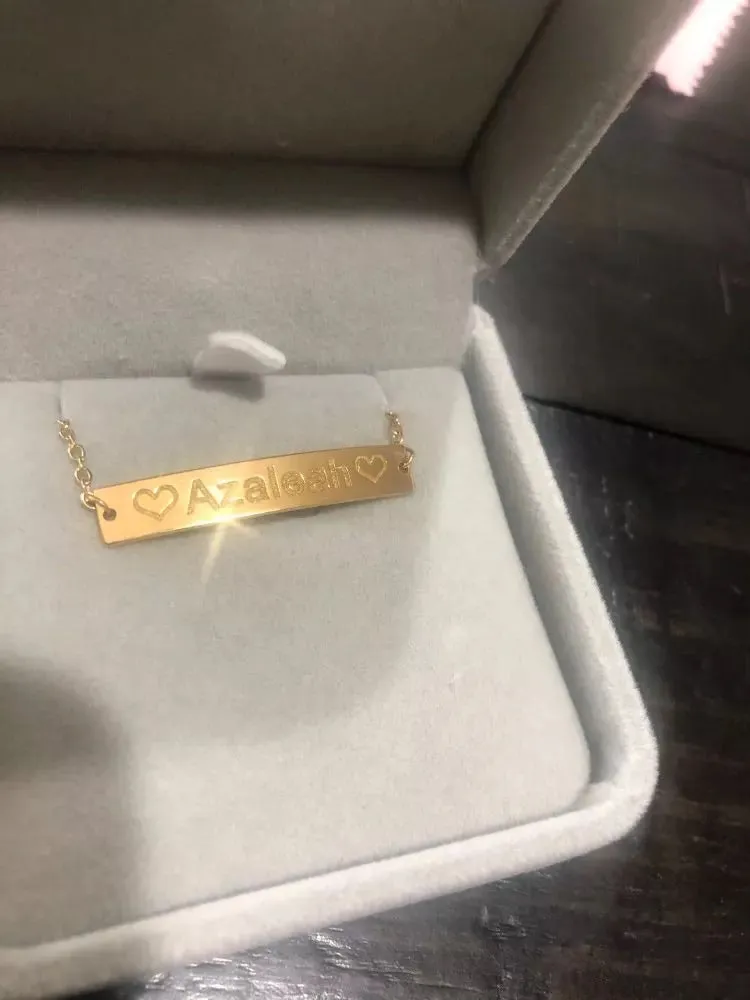 Kids, baby engraved name sterling silver 10k gold plated