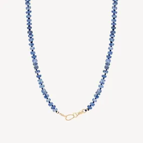 kyanite beaded mood necklace - 10k yellow gold, kyanite